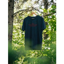 North Whiskers "sorry For My Face" Baskılı Lacivet Tişört - %100 Pamuk Unisex