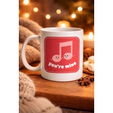 NW NessiWorld You’re Mine Tasarımlı Porselen Kupa Model 20 – Sevgi Dolu Müzik Notalı Özel Tasarım Kupa