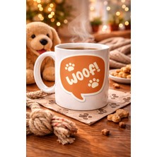 NW NessiWorld Woof! Köpek Temalı Porselen Kupa Model 54 – Sevimli Patili Tasarım, Kahve & Çay Kupası, Hayvanseverlere Özel Hediye
