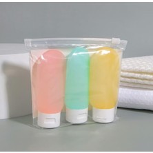 3 Adet Çok Amaçlı Doldurulabilir Seyahat Şişesi Seti: Şampuan, Losyon, Sıvı Sabunlar Için Uygun, Sızdırmaz Kapaklı, Şeffaf Seyahat Boyu Şişeler