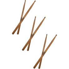 OAK-110-7A-3X Ahşap Meşe Ağacı Bateri Baget Davul Bageti 7A Drumsticks (3 Çift)