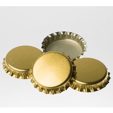 Gazoz Bira Konserve Şişe Kapağı - Gold/gümüş Renkli Taç Metal Teneke Kapak 250 Adet