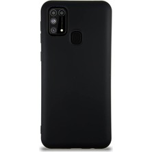 Iletişim Samsung Galaxy M31 ile Uyumlu Kapak Içi Kadife Lansman Silikon Kılıf - Siyah