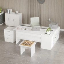 Bega Abcef Ofis Büro Masa Takımı 3 Renk Beyaz BEG16-W