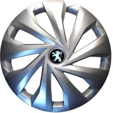 Yk Peugeot 206 / 207 / 208 / 301 / 302 / 307 / 308 Berlingo / Nemo Uyumlu 15 Inç Jant Kapağı 4'lü Takım Amblem Hediyeli