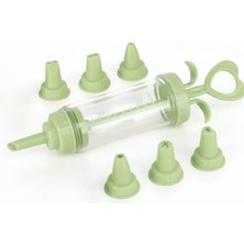 Pompası Sıkacağı Krem Şanti Sıkacağı Pompası 6 Parça Set - Pasta ve Kek Süsleme Aracı