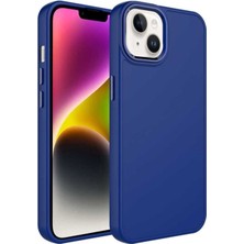 Apple iPhone 14 Plus Uyumlu Kılıf Metal Çerçeve ve Buton Tasarımlı Silikon Zore Luna Kapak