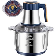 Doğrayıcı - Paslanmaz Çelik Et Işleme Makinesi - 5 Litre Multifonksiyonel Tahıl Öğütücü Buz Parçalayıcı Fındık Ezmesi Sosis Hazırlama