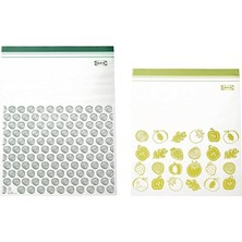 Plastik Torba Istad, 30 Adet Paket, Şunlardan Oluşur: 15 Torba 6 L (28,5 x 41 Cm) ve 15 Torba 4,5 L (27 x 34 Cm), Tekrar Kullanılabilir, Çünkü Tekrar Kapatılabilir