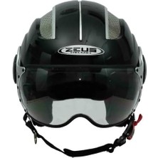 ZS-218A Motosiklet Kaskı Açık Kask Black Xs