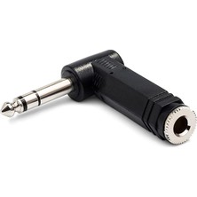 1/4 Inç Trs (F) - 1/4 Inç Trs (M) Sağ Açılı Çevirici (GPP-273)
