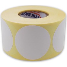 Etiket 40MM Çap Ruloda 500 Adet 40MM Kuka Çapında Baskısız Barkod Yazıcı Etiketi