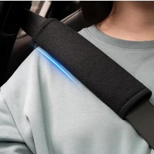 Kemeri Rahatlatıcı Omuz Pedi 2 Adet Çanta Askısı Rahatlatıcı, Bebek Boyun Kesme Önleyici, Voleur Kumaş (Siyah)