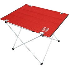 Omuz Askılı, Katlanabilir Kamp ve Piknik Masası 73X55X48 cm (Kırmızı)