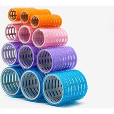 1226 Bigudi Seti 12 Adet Cırtlı Saç Bigudisi