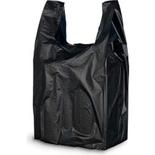 Ticaret Kalın Siyah Poşet Orta Boy 1 kg Dayanıklı Hışır Atlet Poşet Market Manav Çöp Poşeti