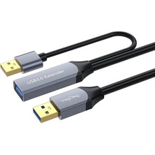 USB 3.0 Uzatma Kablosu Sinyal Güçlendirici Extender Destekli Usb-A Uzatıcı Kablo 10 Metre