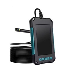 Çift Kameralı 10 mt Hafıza Kart Destekli Sert Kablo Yılan Endoskop Kamera 5.5 mm 4.3 Inc