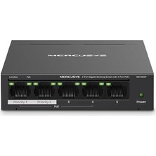 MS105GP, 5-Port Gigabit Desktop Switch With 4-Port Poe+