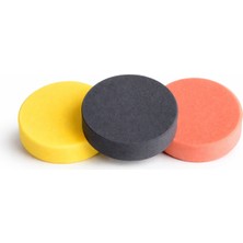 Suncar Aplikatörlü Polisaj Süngeri Set Siyah Sarı Turuncu