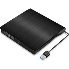 Harici DVD Rw External Taşınabilir Ultra Ince USB 3.0 CD DVD Yazıcı Okuyucu