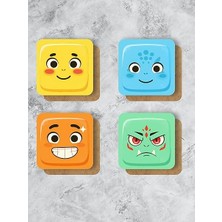 Pokemon Temalı Bardak Altlığı Ahşap Baskılı Altlık 4'lü Set (9 X9CM) KARBONNM51