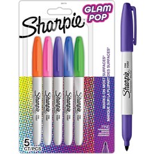 Sprout Store Glam Pop Kalıcı Markörler, Kalın Ayrıntılar Için Ince Nokta, Çeşitli Canlı Renkler | 5 Keçeli Kalem