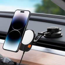 Magfit Dashboard Araç Içi Telefon Tutucu + Manyetik Kablosuz Şarj Cihazı iPhone Için Magsafe Özellikli Onetap Pro 3 ITM35W - ACP03695