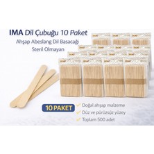 NW NessiWorld Ima Dil Çubuğu 50 Adet Ahşap Abeslang Steril Olmayan Tahta Dil Basacağı 10 Paket