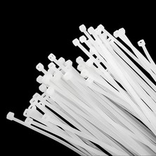 Adet Cırt Kelepçe 4,8X500 mm Plastik Beyaz Renk Zip Kablo Bağı Çok Amaçlı Bağlama