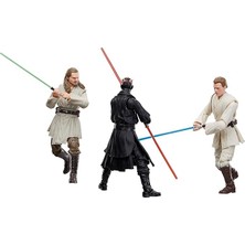 Star Wars Black Series Qui-Gon Jinn, Darth Maul, Obi-Wan Kenobi Aksiyon Figür Seti (The Phantom Menace)
