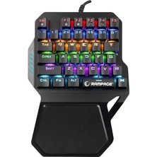 KB-R77 Palm USB Rainbow Backlight Outemu Blue Switch Mekanik 36 Tuşlu Mini Gaming Oyuncu Klavyesi
