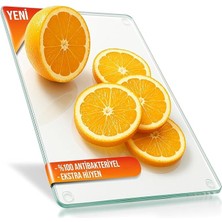 Cam Kesme Tahtası ve Sunum Tablası Natural Saydam 30 x 40 cm