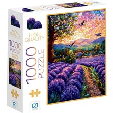 Games Mor Bahçe 1000 Parça 2,2mm Kalınlık 48X68CM Profesyonel Hobi Puzzle Yapboz Serisi