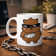 NW NessiWorld Cool Ayıcık Tasarımlı Porselen Kupa Model 84 – Eğlenceli, Karizmatik ve Dikkat Çekici Kahve Kupası