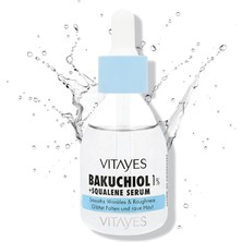 Retinol Alternatifi Bakuchiol%1 ve Squalene Cilt Serumu, Kırışıklık Karşıtı, Cilt Onarıcı, Sıkılaştırıcı, Hücre Yenileyici, Vegan, Gündüz ve Gece Serumu, 30 ml