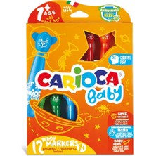 Teddy Jumbo Bebek Yıkanabilir Keçeli Boya Kalemi, 12'li
