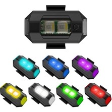 LED Anti Çarpışma Uyarı Işığı 7 Renk USB Şarjlı Uzun Pil Ömrü ile Araba Motor Bisiklet İçin
