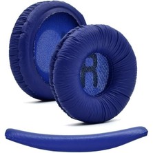 Kulaklık Pedi 450/460/500/510 Bt Tune 600T250/300 Uyumlu Jbl Kulaklık Süngeri +Yastığı Takımı Koyu Mavi