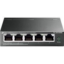 TL-SG105PE, 5-Port Gigabit Easy Smart Switch With 4-Port Poe+