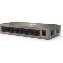 Lan Switch 8 Port Gigabit Ağ Anahtarı Ethernet Dağıtıcı (Tak ve Çalıştır Ethernet Anahtarı, Yönetilmez, Fansız, Metal Gövde) (TEG1008M)