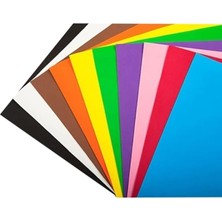 Nistabolje Renkli 50X70 cm Fon Kartonu 10 Renk 1 Rulo Büyük Boy Yüksek Kalite