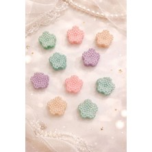 Nati Co Pastel Yıldız Inci Detaylı Mini Mandal Toka Seti (10'lu)