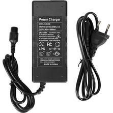 42V 2A Şarj Aletleri Elektrikli B Ce Scooter Şarj Aletleri Adaptörü 36V Lityum Pil Için 3-Prong Inline,black Eu Plug