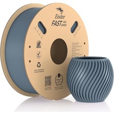 Ender Fast Pla Filament 1,75 Mm, 3D Yazıcı Filament 300 Mm/sn'ye Kadar Yüksek Hız, Geri Dönüştürülebilir Karton Makara, Çoğu Fdm 3D Yazıcıya Uygun - 1 kg (2,2 Lb) Gri