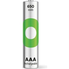 Batteries Recyko 650 Aaa Ince Kalem Ni-Mh Şarjlı Pil, 1.2 Volt, 4'lü Kart