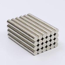 Adet 6x3 mm Yuvarlak Güçlü Neodyum Mıknatıs (Çap 6 mm Kalınlık 3 Mm)
