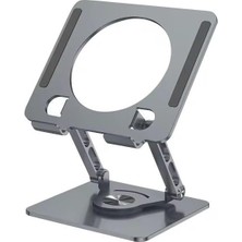Derece Dönebilir Laptop ve Tablet Standı – Paslanmaz Çelik, Ayarlanabilir Yükseklik, Katlanabilir Masaüstü Bilgisayar Standı, iPad ve MacBook Uyumlu Ergonomik Raf-Dizüstü Pc (Tablet Standı)