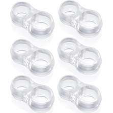 Home Plastik 6'lı Kapı Kolu Pencere Stoperi, Kapı Arkası Duvar Koruyucu Tampon, Silikon Durdurucu (12)