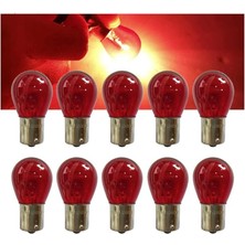Adet 12V P21/5W Çift Duy Yakın Tırnak Kırmızı Renk Ampul BAZ15D